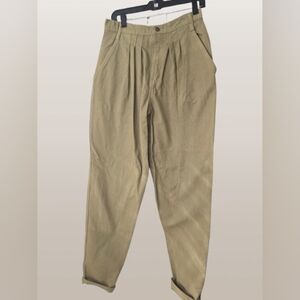 Vintage Pleated Men's Tan Pants